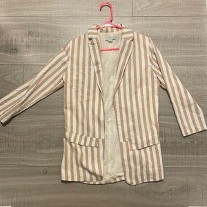 Vertical Striped Casual Blazer
